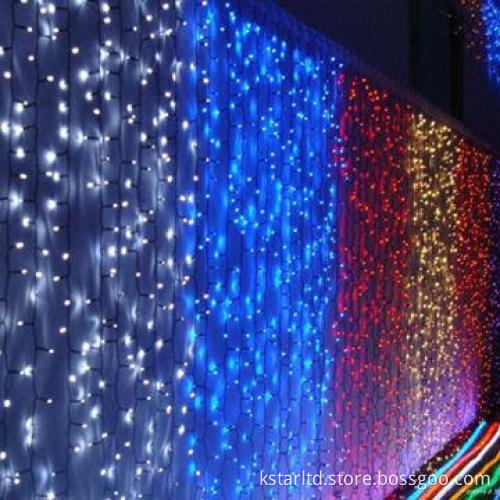 LED Party Light Curtain with Size 2 x 3m and 600 LED Per Set, End to End Connector, CE, RoHS